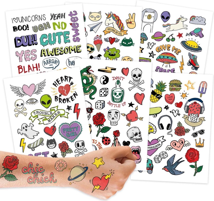 Immagine prodotto Papierdrachen Tatuaggi per bambini - Scrunch Doodles