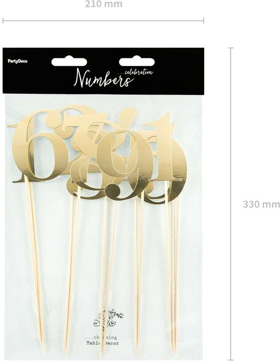 Produktbild Partydeco Nummernpicker in Gold (10 Stk.)