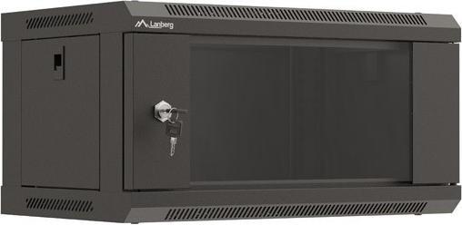 Image du produit Lanberg Installationsschrank Rack 19 4U 540x350 schwarz verglaste Tür (flat pack) (10.86 HE, Rack 19 pouces)