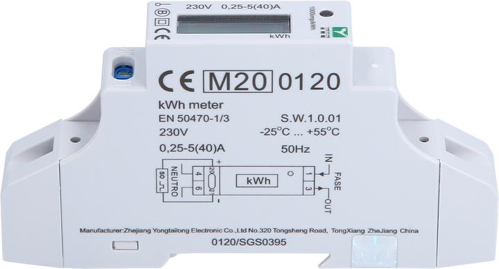 Actual product image KS Tools efuturo electricity meter for DIN rail, calibrated in accordance with MID