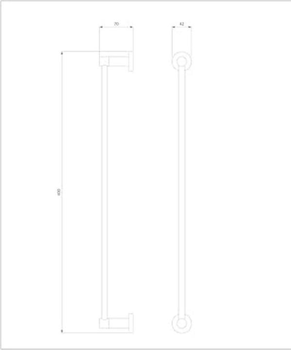 Actual product image Omnires Modern Project Handtuchhalter 40 cm Kupfer