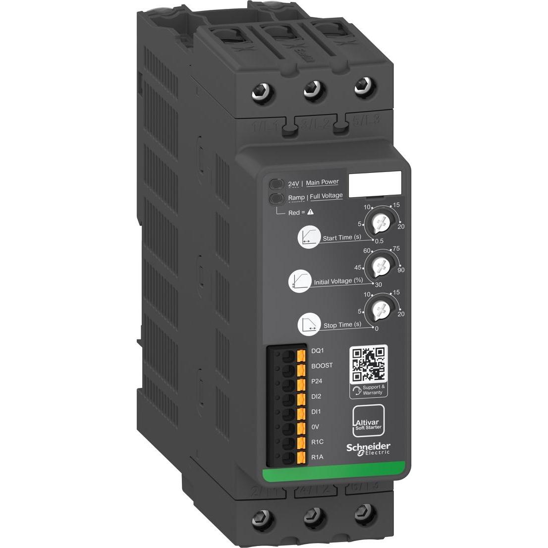 Schneider, Unità di controllo motore, Avviatore statico Altivar ATS130, 38A, da 200 a 480V AC, tensione di controllo 24V DC ATS130N2D38LT