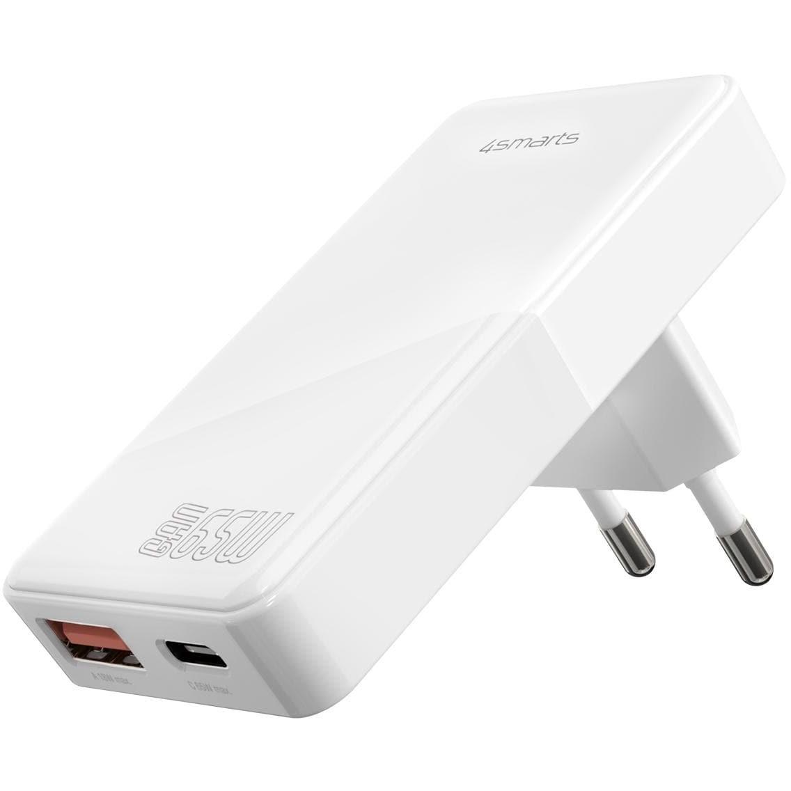 4smarts FlatPlug Duos (65 W), USB Ladegerät, Weiss