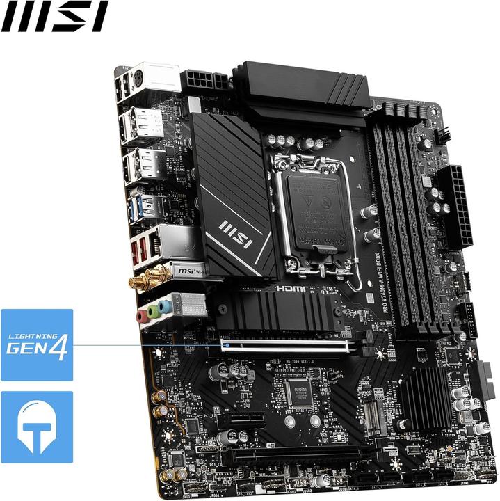 Actual product image MSI PRO B760M-A WIFI (LGA 1700, Intel B760, mATX)