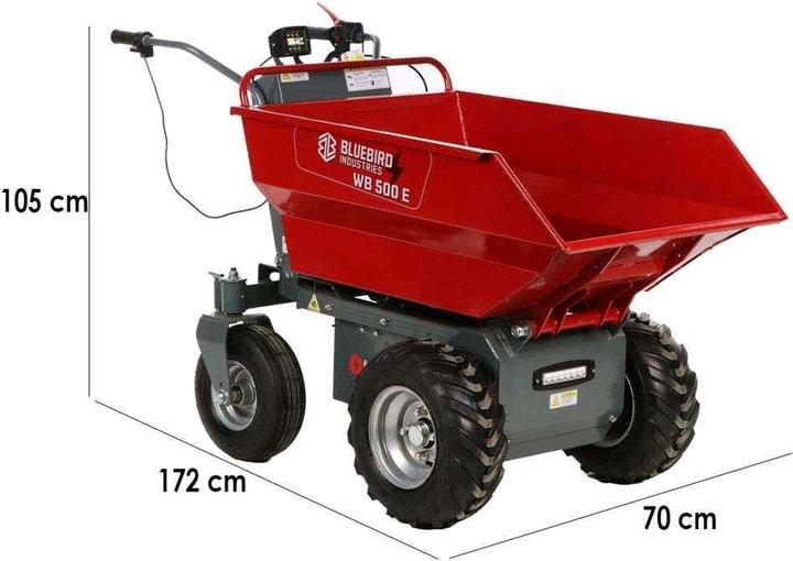 Actual product image Blue Bird WB 500E Battery wheelbarrow 48 V 32 Ah