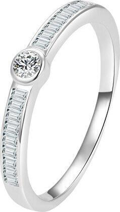 Produktbild Beneto Timeless silver ring with zircons AGG303L - Circuit: 54 mm (L) (54, 925 Silber)