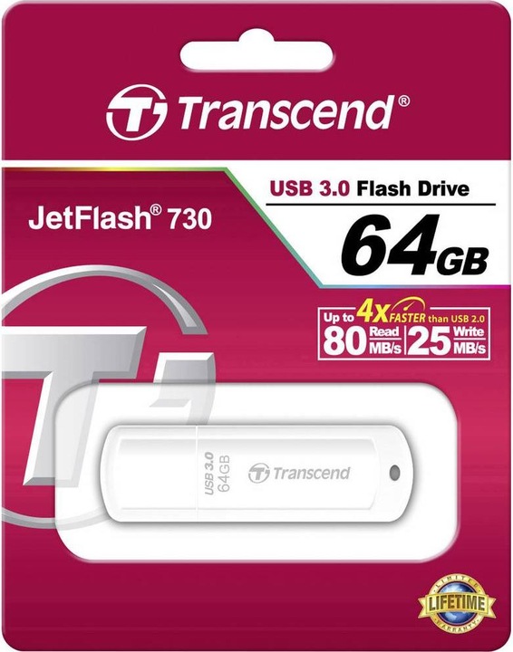 Produktbild Transcend JetFlash 730 (64 GB, USB-A, USB 3.0)