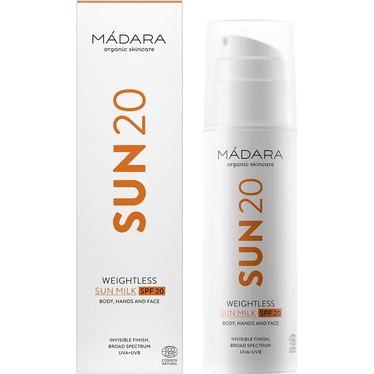 Madara, Sonnencreme, Weightless (Sonnenmilch, SPF 20, 150 ml)