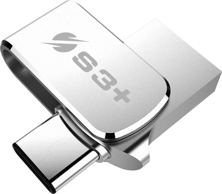 Image du produit S3Plus S3+ Pen Drive Steel Clé USB 64 Go USB Type-A / USB Type-C 3.2 Gen 1 (3.1 Gen 1) Inox st (64 Go, USB-A, USB-C)