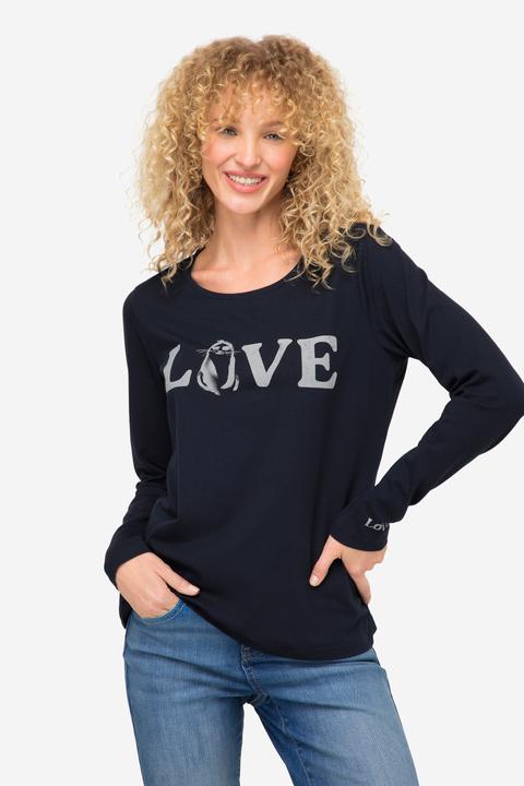 Produktbild Laurasøn T-Shirt, Regular Fit, LOVE Print, Rundhals, Langarm (L)