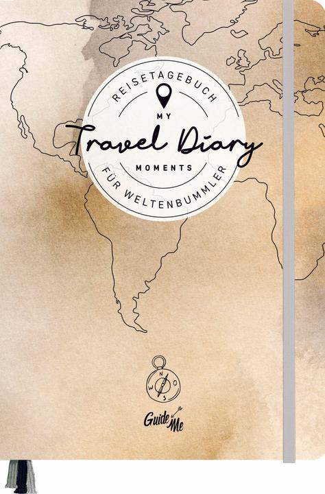 Produktbild GuideMe Reisetagebuch Travel Diary „Weltkarte“ (Gepunktet, Weicher Einband)