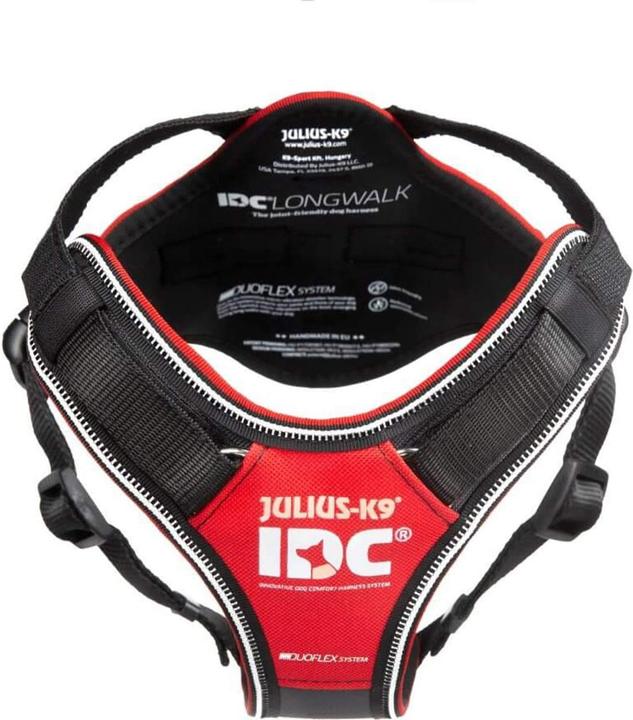 Actual product image Julius-K9 Idc Hondentuig Longwalk Rood / Grijs (L, Dog, General)