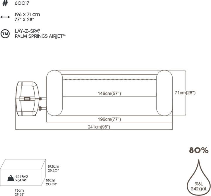 Actual product image Bestway 60017 Spa/Whirlpool, Round (6 Persons)