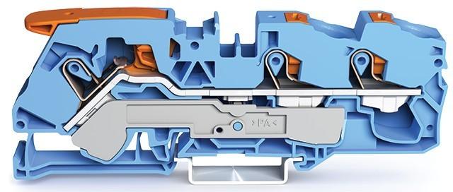 Produktbild Wago 3-conductor through terminal block blue