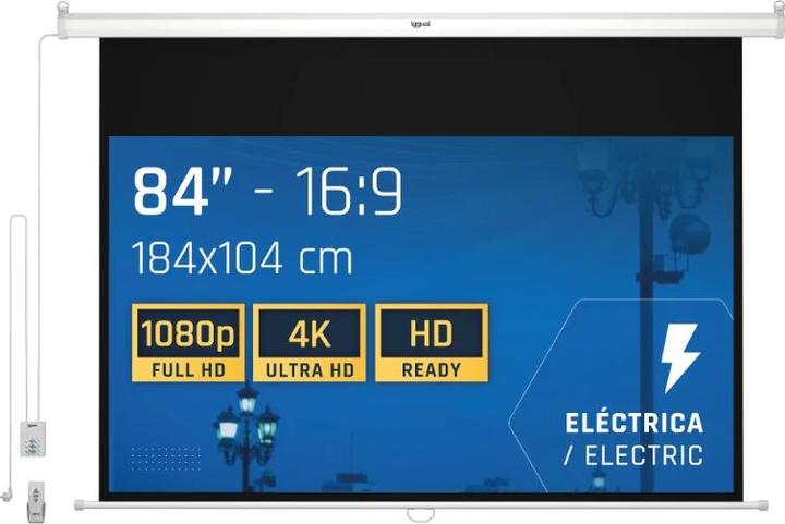 Produktbild Iggual Elektrische Panorama-Leinwand PSIPS184 80" (184 x 104 cm) 84" (80", 16:9)