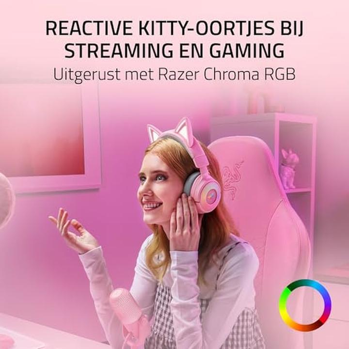 Actual product image Razer Kraken Kitty V3 Pro - Quartz (Wireless)