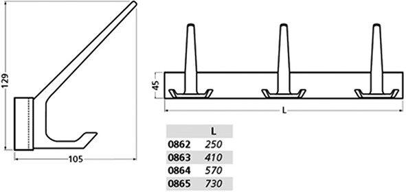 Actual product image Hermeta Coat rack