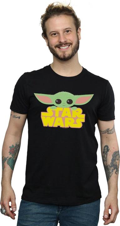 Immagine prodotto Star Wars The Mandalorian The Child And Logo Maglietta Uomo (XXL)