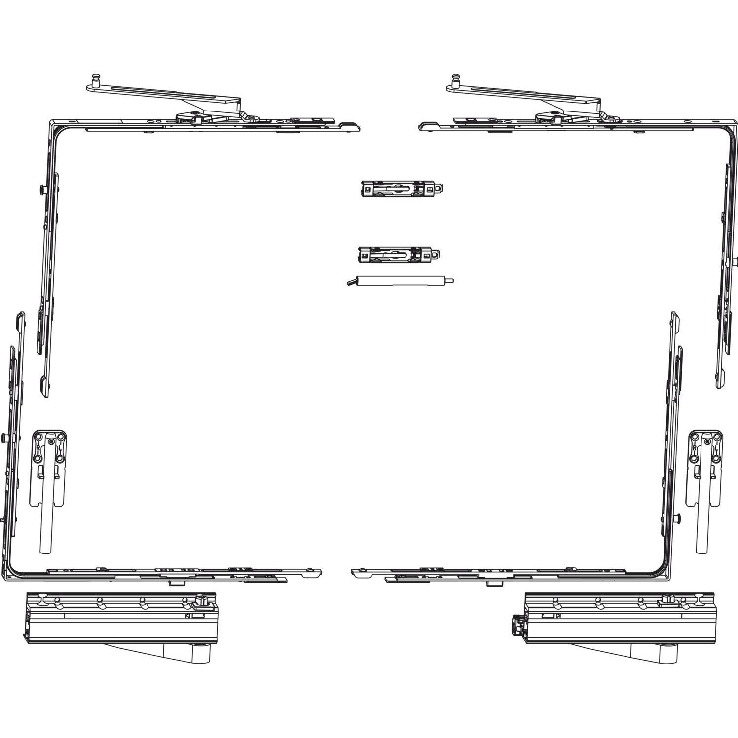 Maco, Türbeschlag + Scharnier, SKB-Z Grundkarton, Schema A, 160 kg, Versatz 13 mm, rechts, silber (455508)