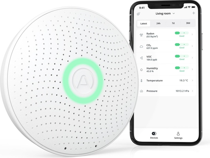Produktbild Airthings Wave Plus Raumluft-Sensor