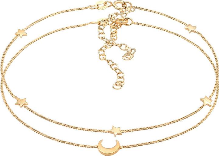 Elli Fussschmuck Stern Halbmond Astro Duo Set 925 Silber (925 Sterling Silber, 22 cm)