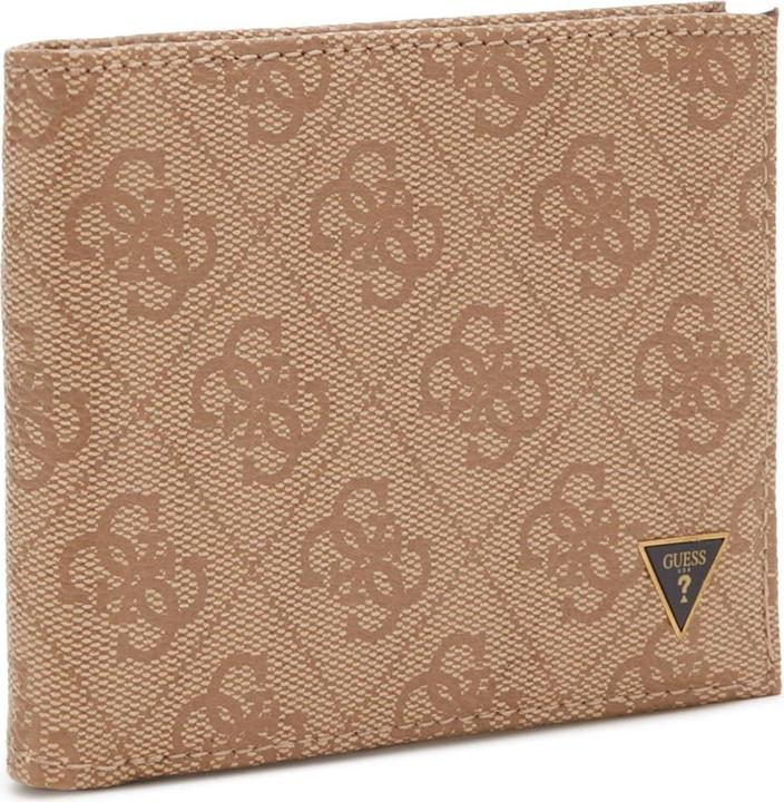 Guess Vezzola, Textile Wallet, Small Billfold, SMVZLALEA20, Brown, For Men