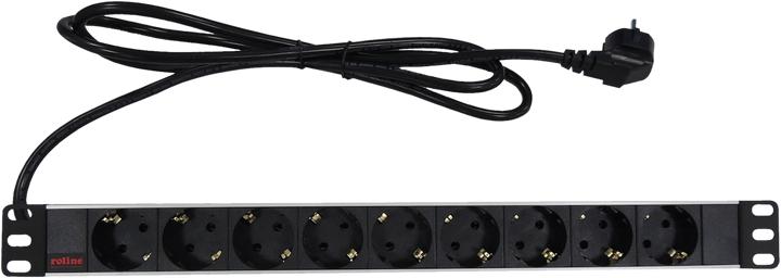 Actual product image Roline 48.26cm 19 inch power strip 9 outlet aluminum 2.0 m (9x, CEE 7/3, 2 m)