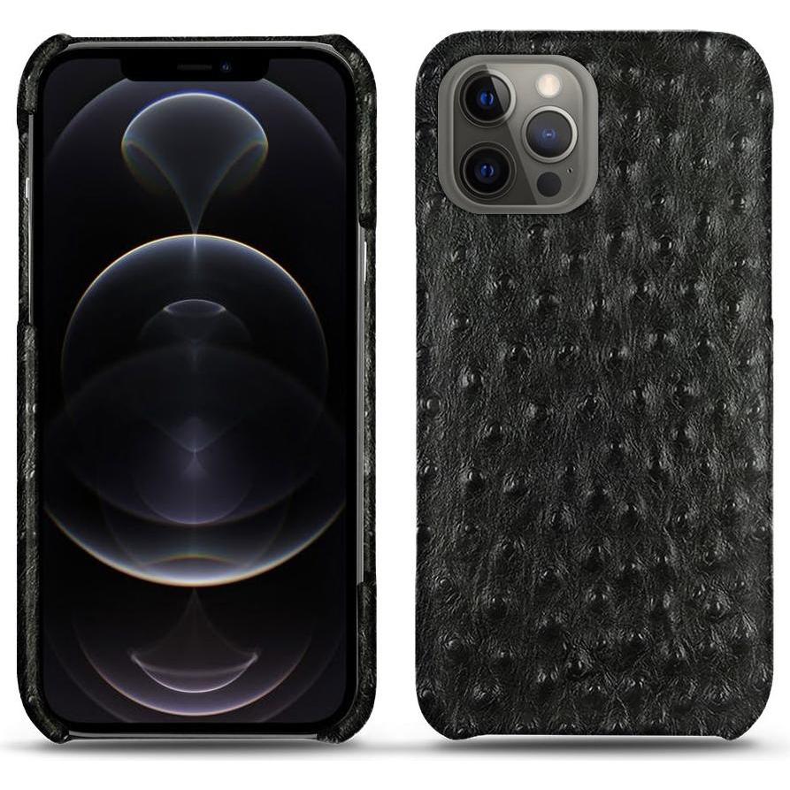 Noreve Lederschutzhülle (Apple iPhone 12 Pro Max), Smartphone Hülle, Schwarz