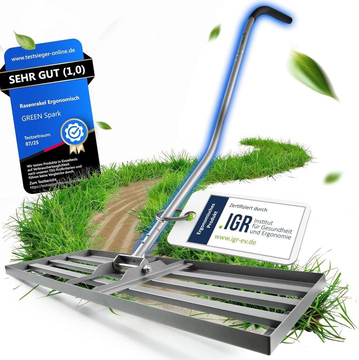 Actual product image Green Spark Rasenrakel mit Klicksystem