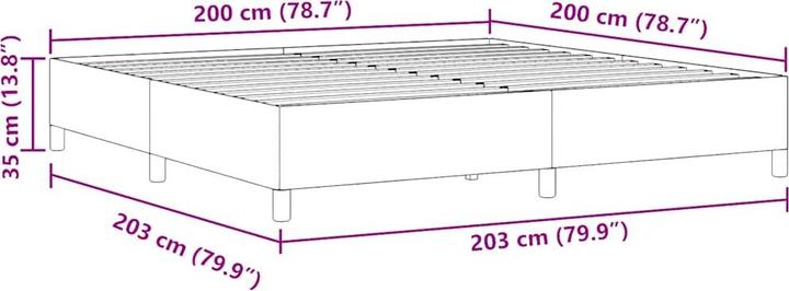 Produktbild vidaXL Bettgestell (200 x 200 cm)