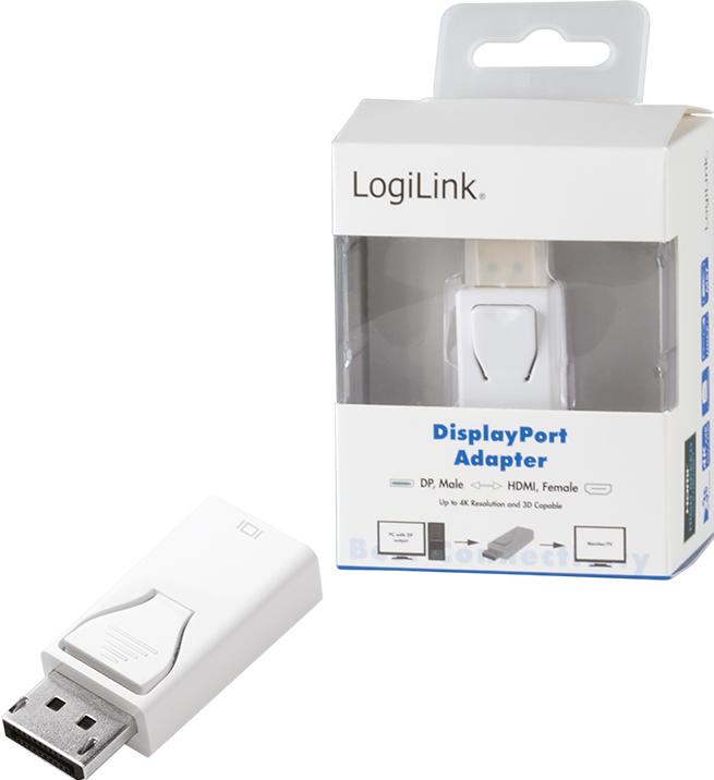 Image du produit LogiLink DisplayPort 1.2 4K vers HDMI (HDMI, 6.20 cm)