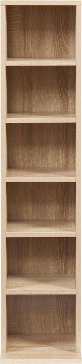 Produktbild En.Casa CD Regal Tynset 90x20x20 cm mit 6 Fächern Sonoma-Eichenoptik (20 x 20 x 90 cm)
