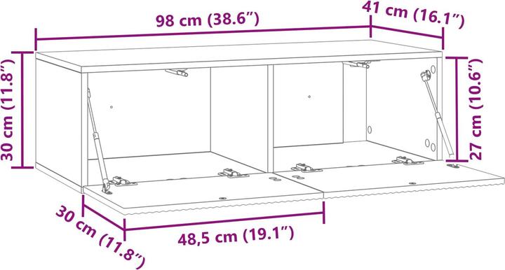 Produktbild vidaXL Wandschrank (41 x 41 x 30 cm)