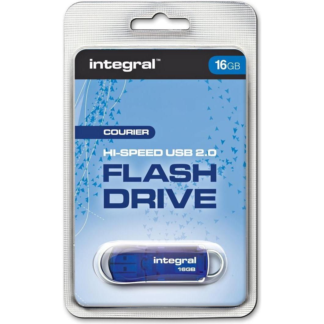 Thumbnail - Integral Memory Courier (16 GB, USB-A, USB 2.0), USB Stick, Blau