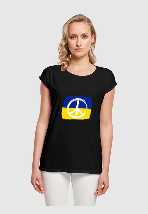 Produktbild Merchcode Ladies Peace - Flag Peace Basic T-Shirt - 173307 (L)