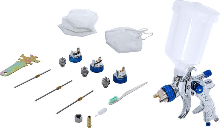 BGS Air Paint Spray Gun with 3 Spray Nozzles 1.2 - 1.7 - 2.0 mm