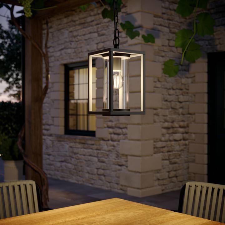 Actual product image Lucande Ferda outdoor pendant light Graphite (E27, IP44)