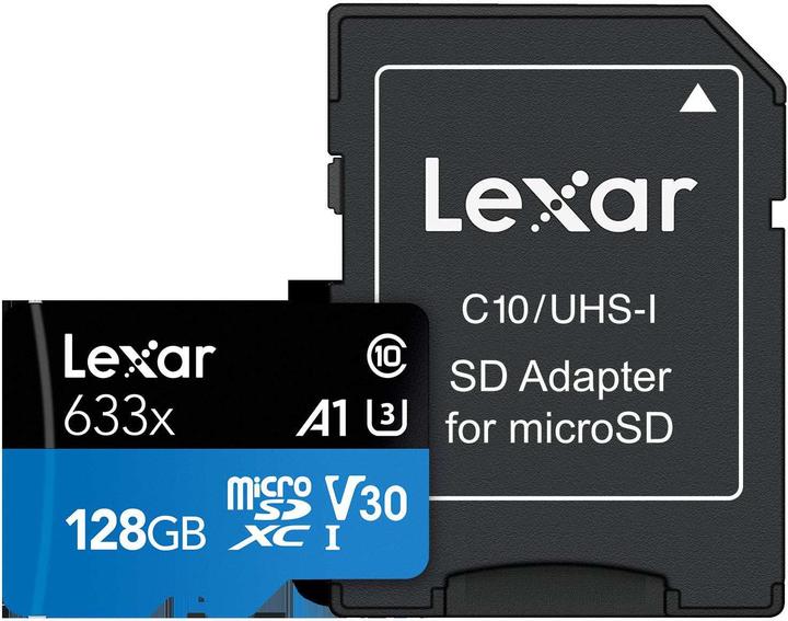Immagine prodotto Lexar Prestazioni elevate 633x microSDHC/microSDXC UHS-I U3 (128 GB, microSDXC, U3, UHS-I)