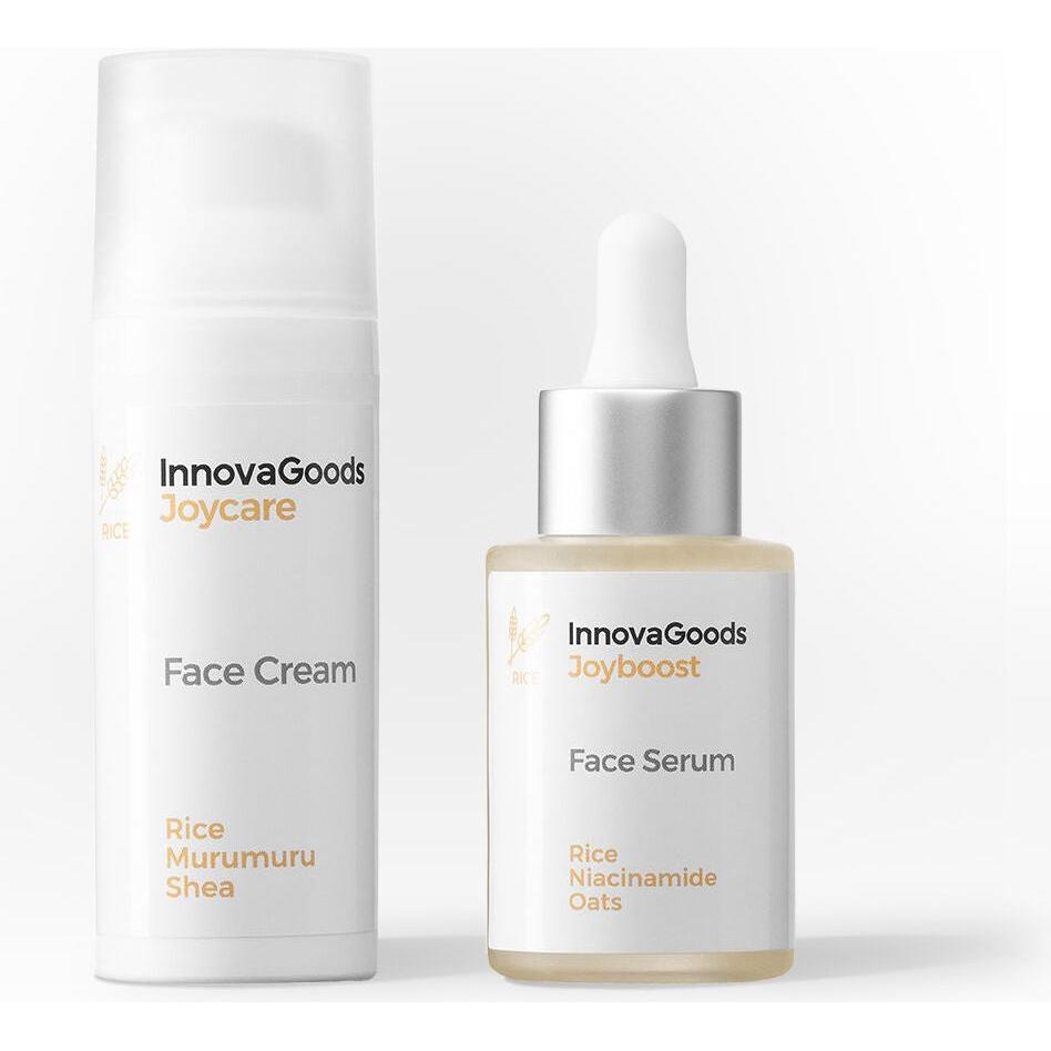 InnovaGoods, Set regalo bellezza, Doppel-Pack Feuchtigkeitspflege Gesicht Rice (Set per la cura del viso)