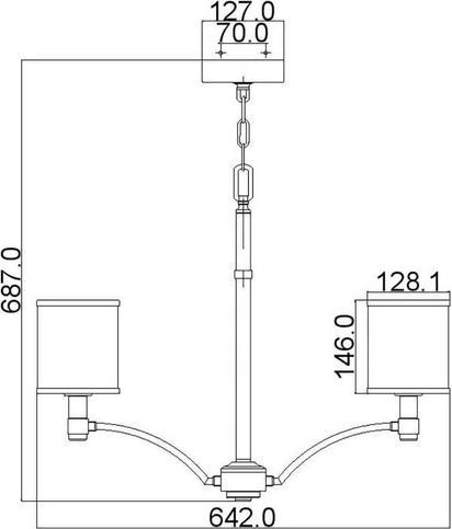 Immagine prodotto Elstead Lighting Lampadario Prospect Park E27 a 5 luci in nichel satinato e cromo (64.20 cm)