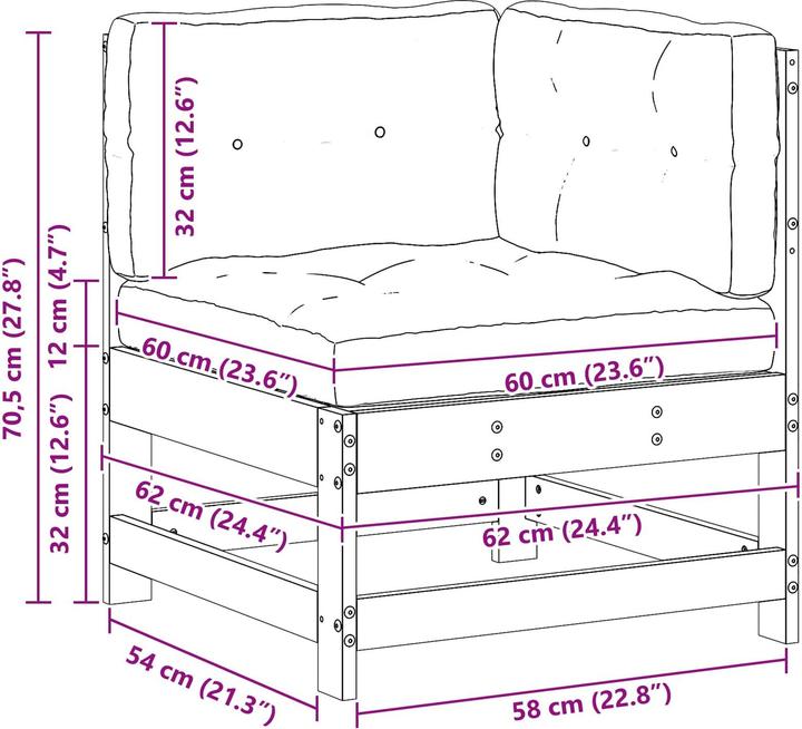 Produktbild vidaXL Outdoor-Sofa