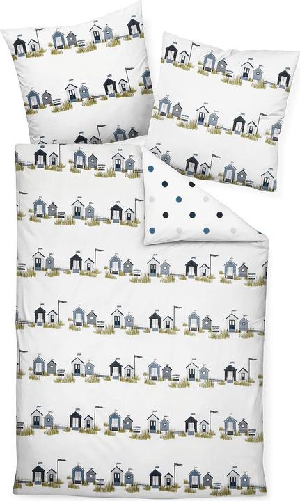 Valeurs nutritives et ingrédients Janine Drap de lit en lin fin Davos 65166 maritime (Set de linge de lit, 135x200 cm + 80x80 cm)
