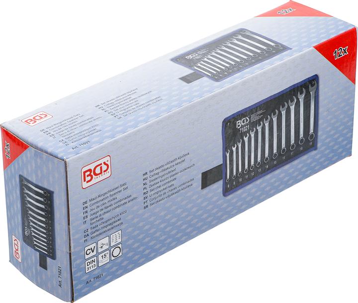 Produktbild BGS Maul-Ringschlüssel-Satz SW 8 - 19 mm 12-tlg. (19 mm, 12 mm, 14 mm, 16 mm, 10 mm, 18 mm, 17 mm, 11 mm, 15 mm, 8 mm, 9 mm, 13 mm)