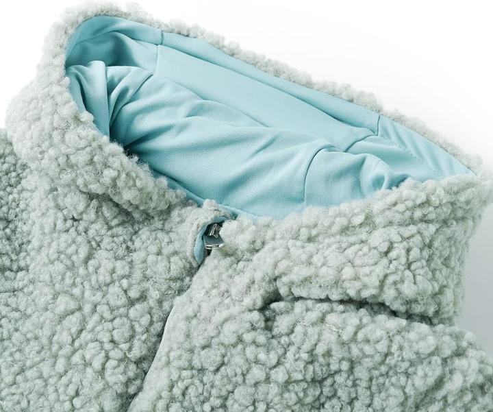 Immagine prodotto vidaXL Giacca con cappuccio per bambini in pelliccia sintetica verde menta 92,Materiale (92)