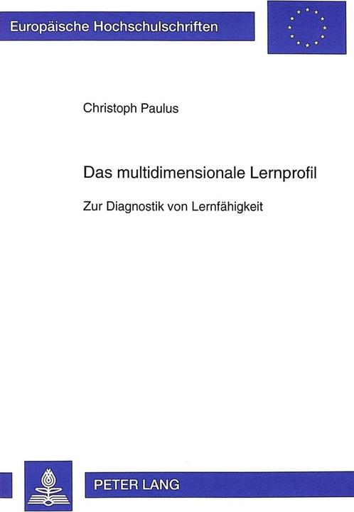 Produktbild Das multidimensionale Lernprofil (Deutsch, Christoph Paulus, 1999)