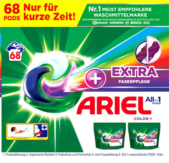 Immagine prodotto Ariel Tutto in uno (68 Cicli di lavaggio, Baccelli)