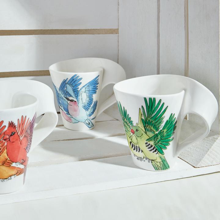 Produktbild Villeroy & Boch Malindi Fine Premium Bone Porcelain Mocha/Espresso Cup, Green, Red, White, 25 17 x 8 cm, 100 ml, 1 (300 ml, 1x)