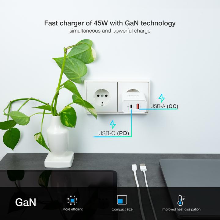 Immagine prodotto Tooq Technology TQWC-GANQCPD45WT (45 W)