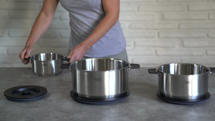 Image du produit Kuhn Rikon Smart Compact Set (24 cm, Ensemble de casseroles et de poêles de cuisson, Acier inoxydable)