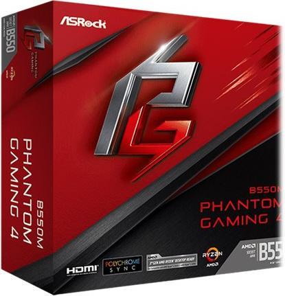 Productafbeelding AsRock B550M Phantom Gaming 4 (AM4, AMD B550, mATX)